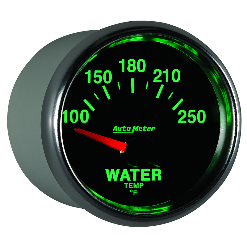 Autometer GS 52mm 100-250 Deg F Short Sweep Electronic Water Temperature Gauge thumbnail 9