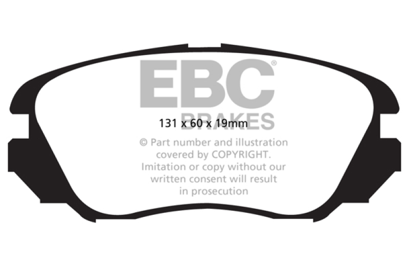 EBC 10+ Buick Allure (Canada) 3.0 Greenstuff Front Brake Pads thumbnail 3
