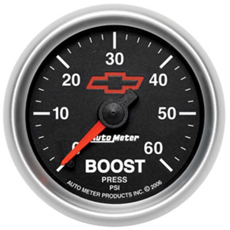 Autometer GM Performance Parts 2-1/16in 0-60 PSI Mechanical Boost Gauge thumbnail 2