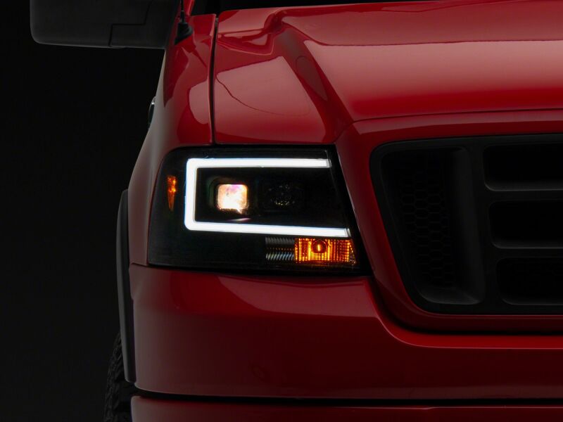 Raxiom 04-08 Ford F-150 Axial Series Projector Headlights- Black Housing- Clear Lens thumbnail 3
