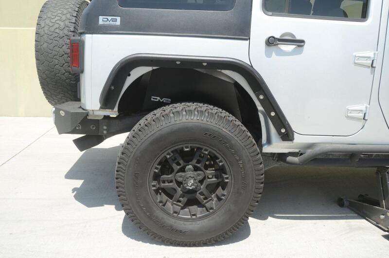 DV8 Offroad 07-18 Jeep Wrangler JK Rear Aluminum Inner Fender - Black thumbnail 6