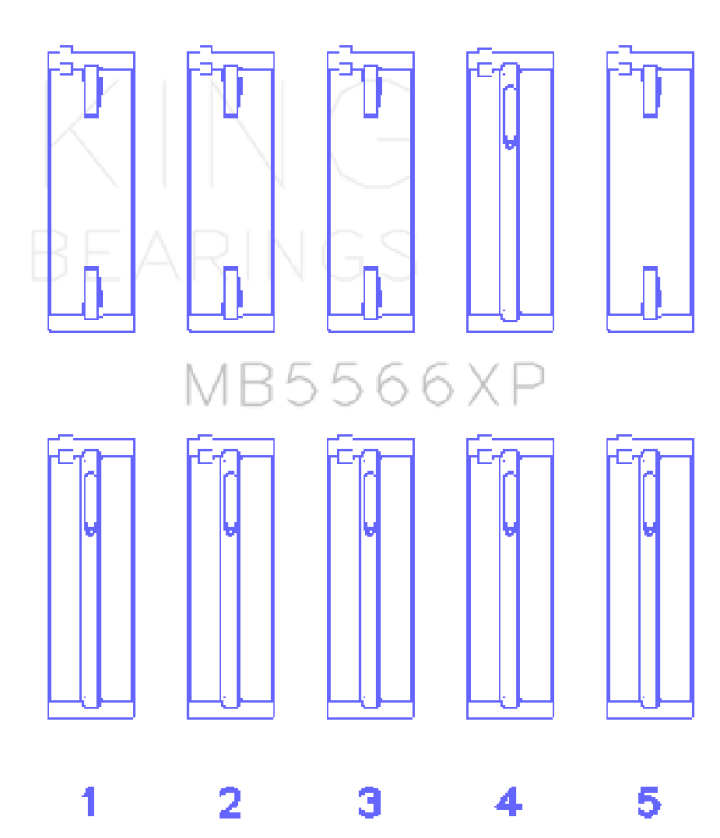 King Engine Bearings Audi A4 1.8L AEB Performance Main Bearing Set - Size +.25mm thumbnail 2