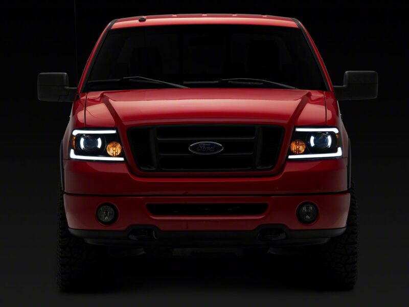 Raxiom 04-08 Ford F-150 Axial Series Projector Headlights with LED Bar- Black Housing- Clear Lens thumbnail 4