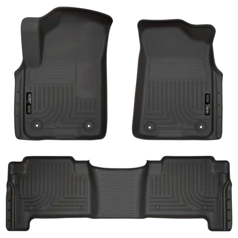 Husky Liners 2019+ Infiniti QX80/2019+ Nissan Armada Weatherbeater Black Fnt & 2nd Seat Floor Liners thumbnail 2
