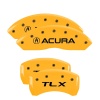 MGP 4 Caliper Covers Engraved Front Acura Engraved Rear TLX Yellow finish black ch thumbnail 8