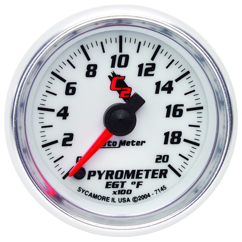 Autometer C2 52mm 2000 Deg F Electronic EGT Pyrometer Gauge thumbnail 3