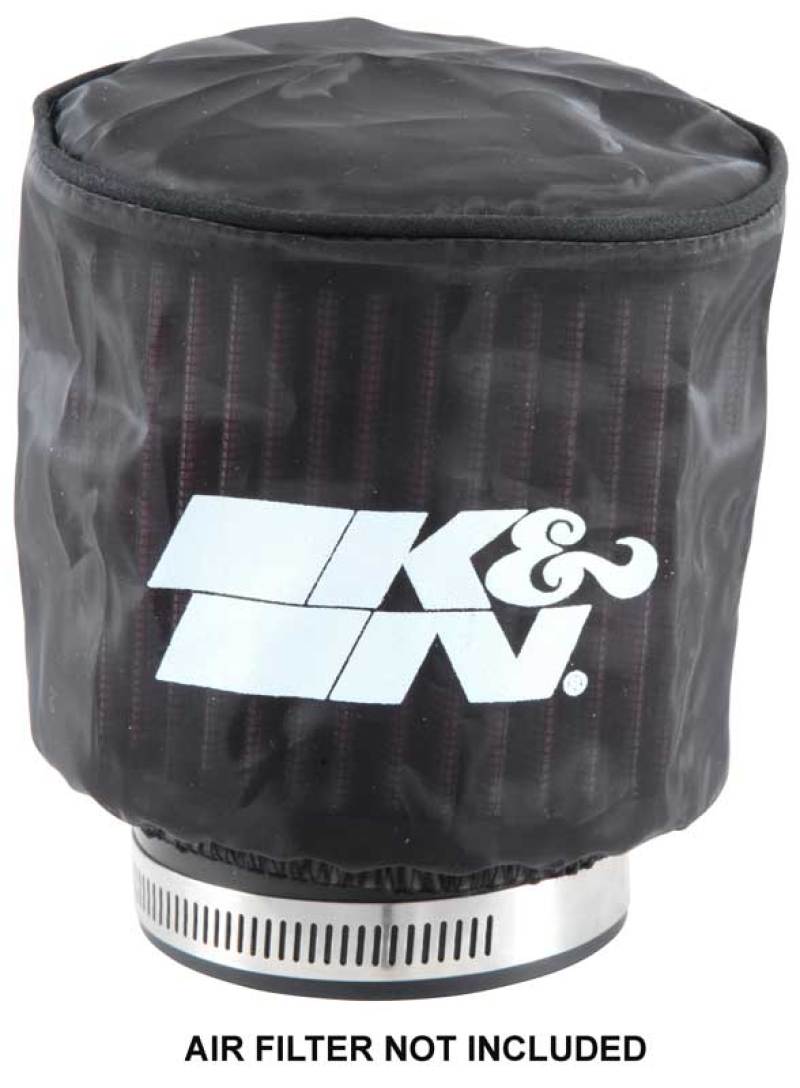 K&N Black Drycharger Round Straight Air Filter Wrap 4.5in ID x 4in H thumbnail 5