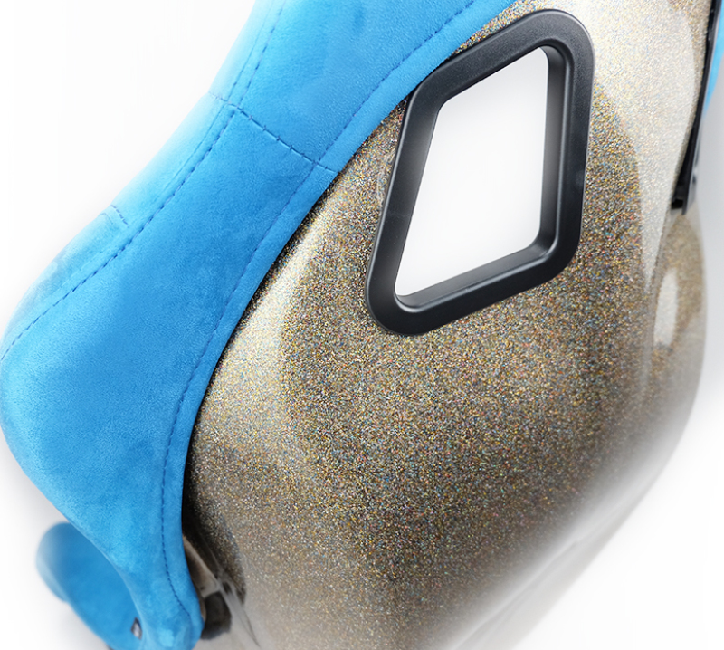 NRG FRP Bucket Seat ULTRA Edition - Medium (Blue Alcantara/Pearlized Back) thumbnail 3
