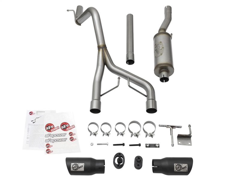 aFe Rebel Series CB 2.5in Dual Center Exit SS Exhaust w/ Black Tips 07-15 Jeep Wrangler 3.6L/3.8L V6 thumbnail 4