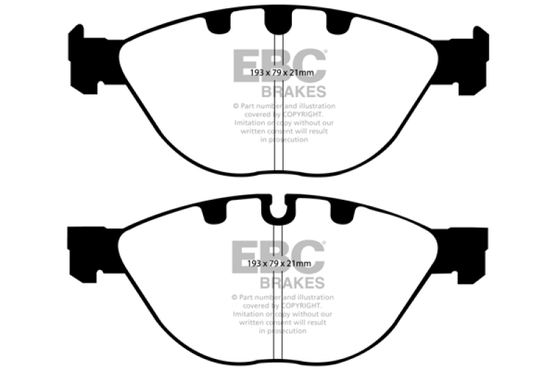 EBC 06-10 BMW M5 5.0 (E60) Yellowstuff Front Brake Pads thumbnail 4