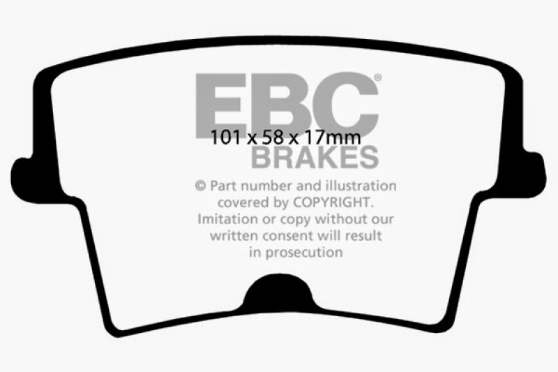 EBC 05-09 Chrysler 300 2.7 Ultimax2 Rear Brake Pads thumbnail 4