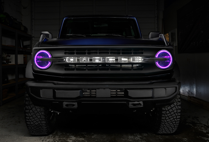Oracle 2021 Ford Bronco DRL Upgrade w/ Halo Kit - ColorSHIFT w/ BC1 Controller thumbnail 5