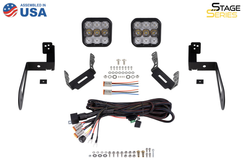 Diode Dynamics 07-18 Jeep JK Wrangler SS5 Bumper LED Pod Light Kit - Sport Yellow Driving thumbnail 8