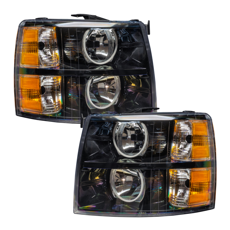 Oracle 07-13 Chevy Silverado SMD HL - Blk - Round Style - ColorSHIFT w/ BC1 Controller thumbnail 4