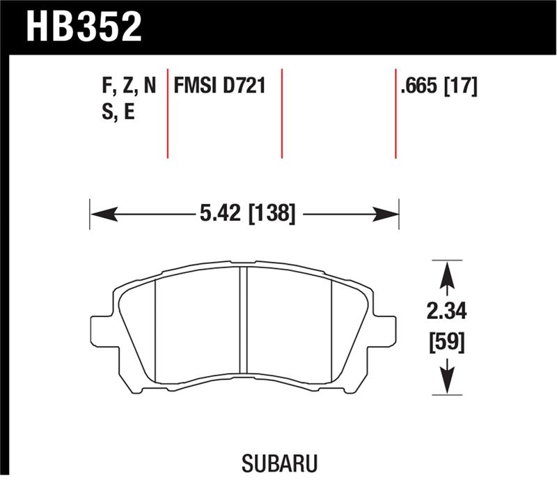 HAWK HPS 5.0 Brake Pad Sets