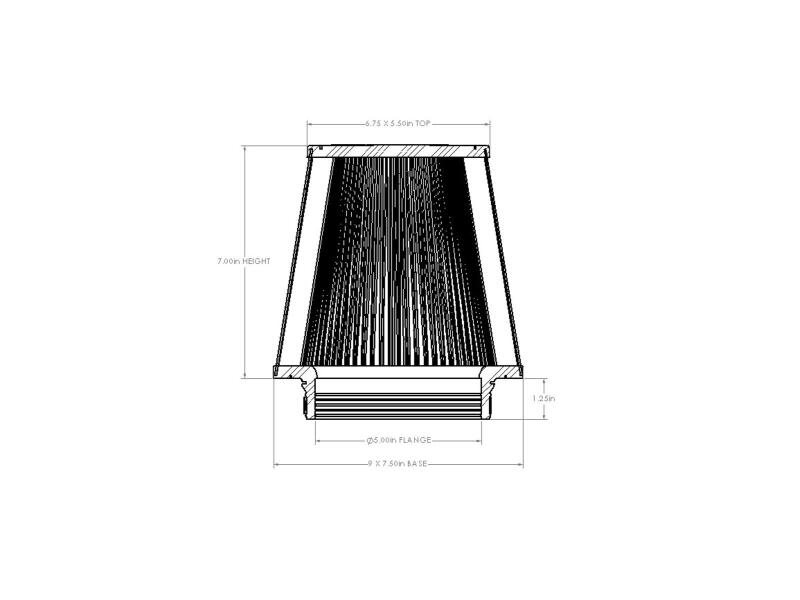 aFe Magnum FORCE Intake Replacement Air Filter w/ D2 Dry Media 5in x(9x7.5)in x(6-3/4x5.5)in x7in thumbnail 2