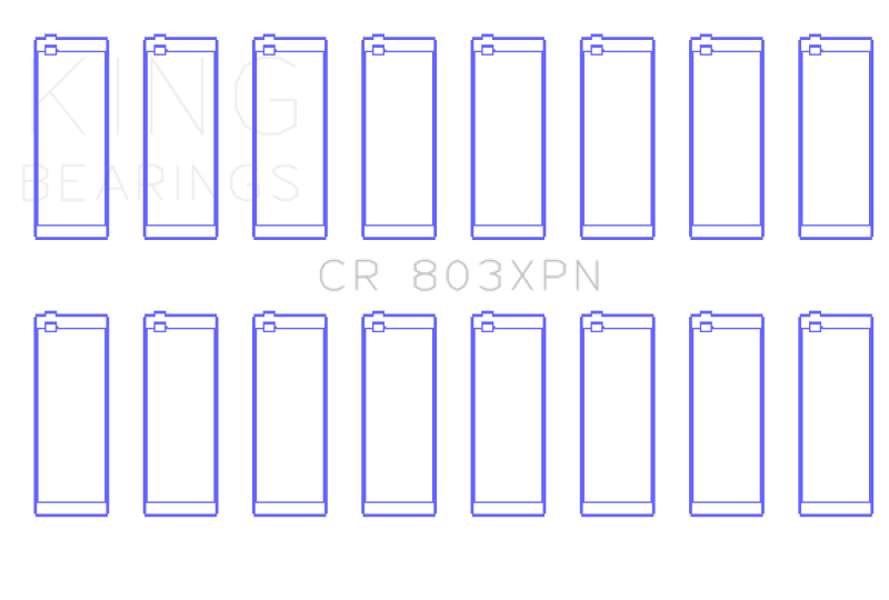 King Engine Bearings 55-67 Ford 265/283/302/327 V8 (Size 001) Performance Rod Bearing Set thumbnail 4