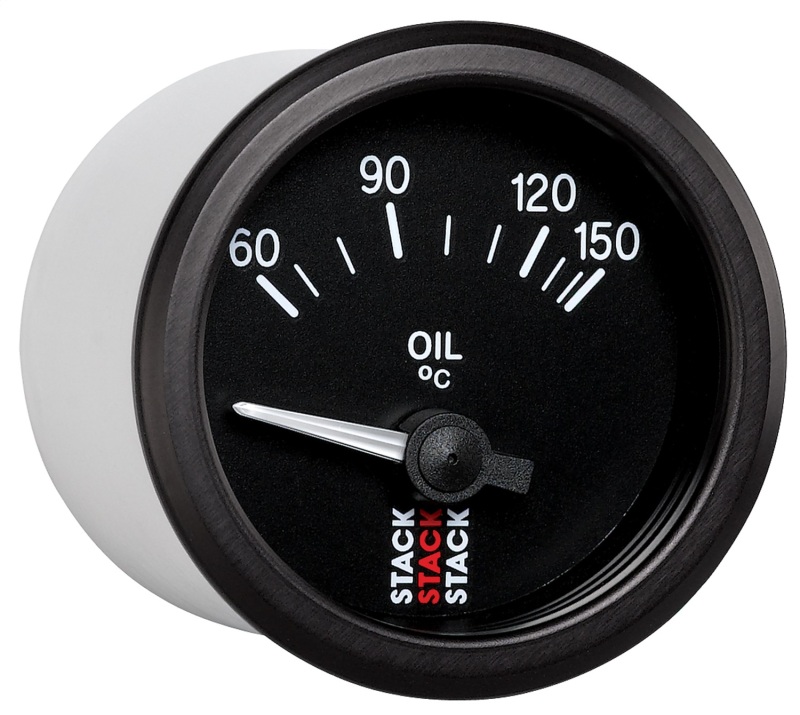Autometer Stack 52mm 60-150 Deg C M10 Male Electric Oil Temp Gauge - Black thumbnail 7