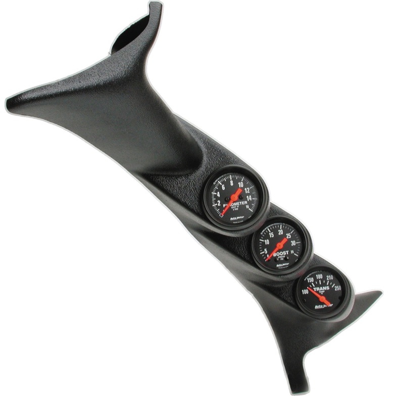 Autometer 99-06 Ford Powerstroke/SD Black Triple Pillar Z-Series Gauge Kit thumbnail 6