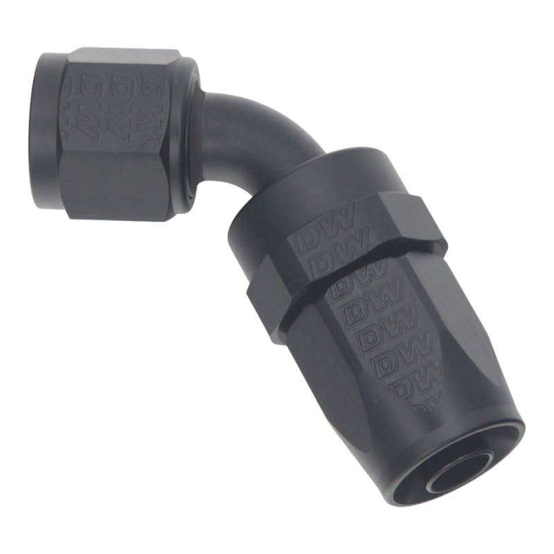 DeatschWerks 8 AN Female Flare Swivel 60-Degree Hose End CPE - Anodized Matte Black thumbnail 2