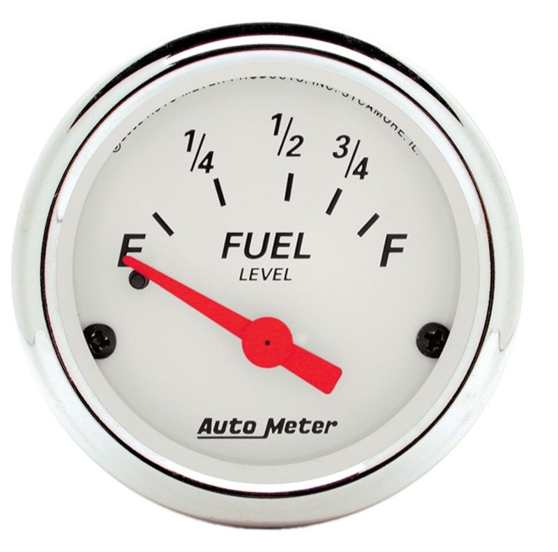 AutoMeter Gauge Fuel Level 2-1/16in. 73 Ohm(e) to 10 Ohm(f) Elec Arctic White thumbnail 5