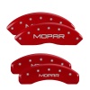 MGP 4 Caliper Covers Engraved Front & Rear MOPAR Red finish silver ch thumbnail 8