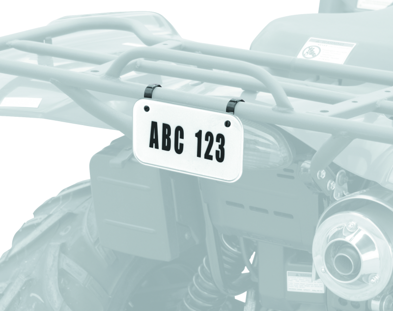 Quadboss ATV License Plate Kit - White thumbnail 3