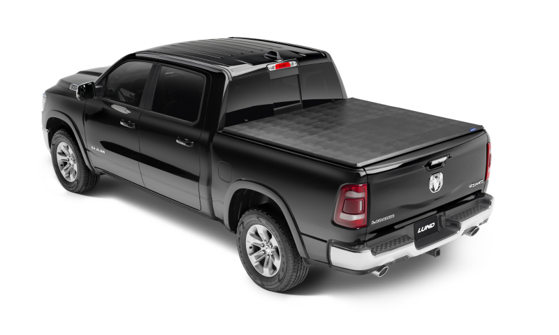 Lund 02-17 Dodge Ram 1500 (8ft. BedExcl. Beds w/Rambox) Genesis Tri-Fold Tonneau Cover - Black thumbnail 6