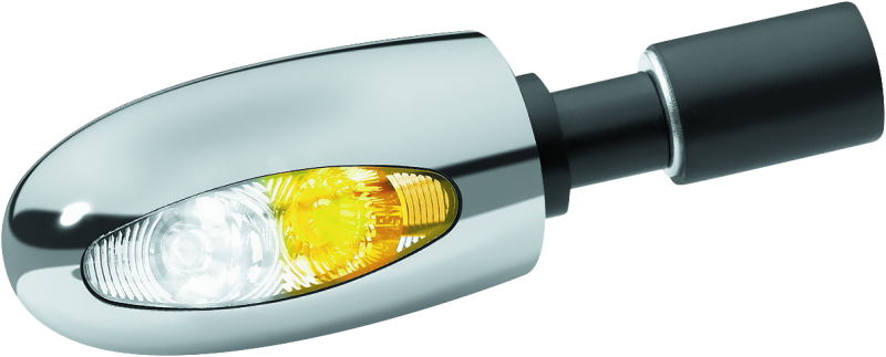 Kuryakyn Kellermann BL 1000 Collection Turn Signals 2556 Signal, 1000, LED, Clear Lens, White/Amber Light, Chrome Housing, Each thumbnail 2
