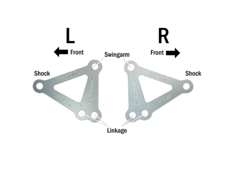 Vortex Racing 99-01,03-05 Yamaha YZF-R6,06-09 YZF-R6 S Lowering Link Kit- Silver