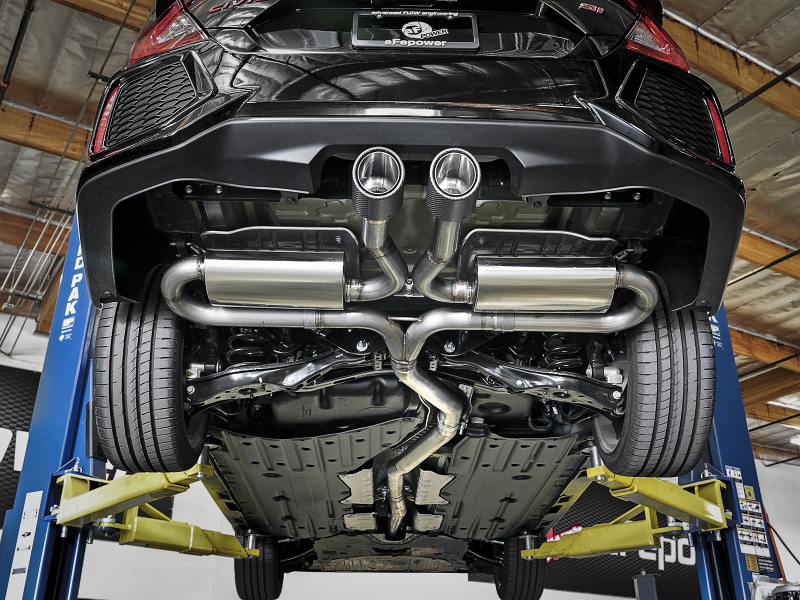 aFe Takeda 3in 304 SS Cat-Back Exhaust System w/ Carbon Tips 2017+ Honda Civic Si (4dr) I4 1.5L (t) thumbnail 4