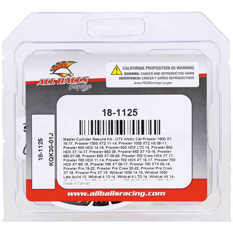 All Balls Racing 15-17 Arctic Cat Prowler 1000 XT/11-14 Prowler 1000 XTZ Master Cylinder Rebuild Kit thumbnail 3