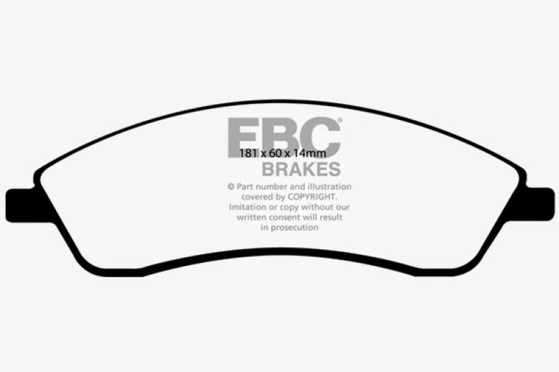 EBC 06-07 Cadillac CTS 2.8 (Sports Suspension) Yellowstuff Front Brake Pads thumbnail 6