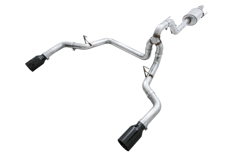 AWE Tuning 2015+ Ford F-150 0FG Dual Exit Performance Exhaust System w/5in Diamond Black Tips thumbnail 4
