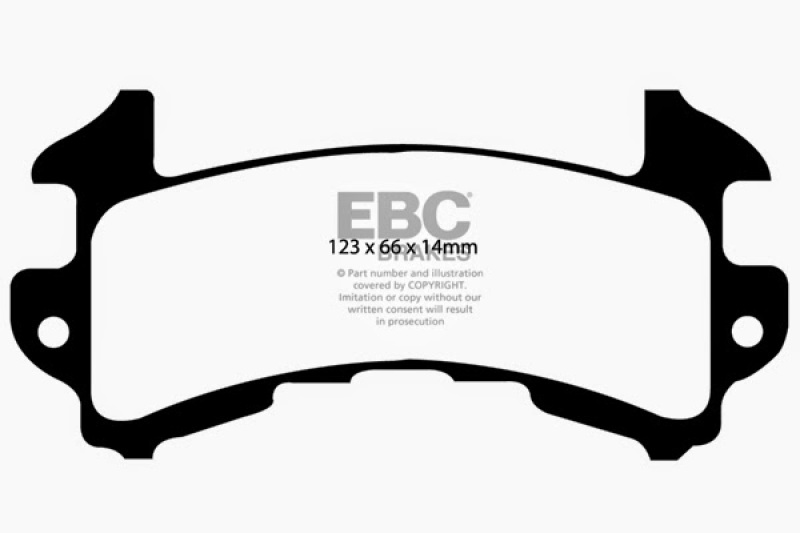 EBC 79-85 Buick Riviera (Fwd) 3.8 Turbo Ultimax2 Rear Brake Pads thumbnail 5