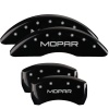 MGP 4 Caliper Covers Engraved Front & Rear MOPAR Black finish silver ch thumbnail 8