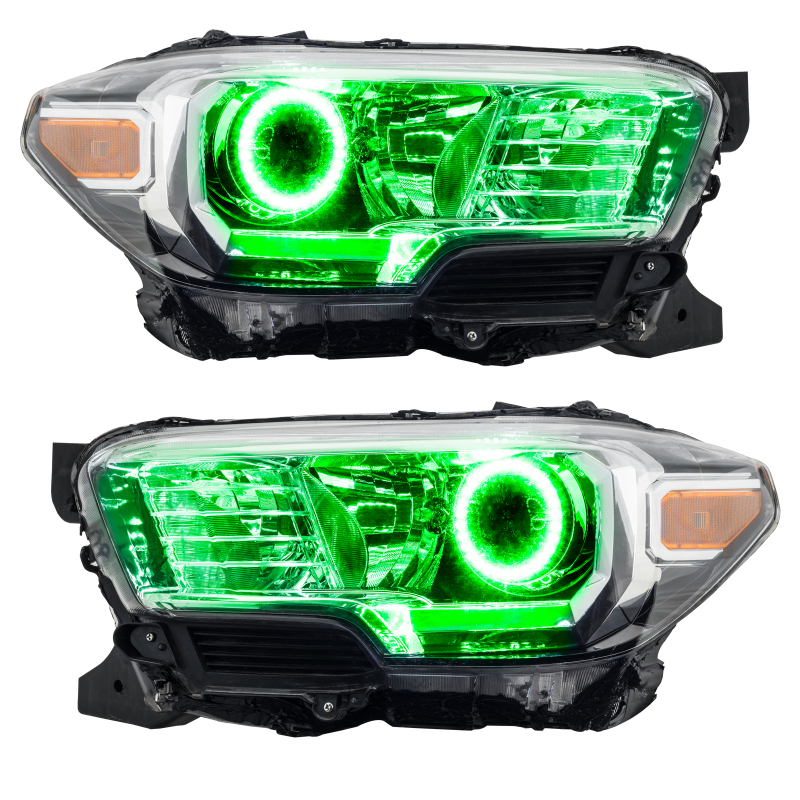 Oracle 16-18 Toyota Tacoma LED Headlight Halo Kit - Green thumbnail 2