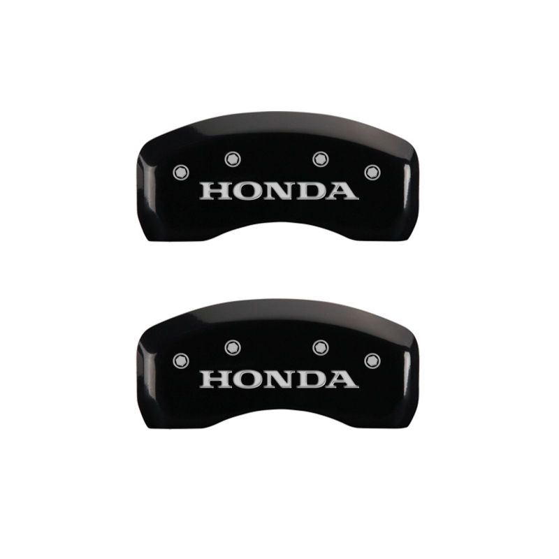 MGP 4 Caliper Covers Engraved Front & Rear Honda Black finish silver ch thumbnail 8