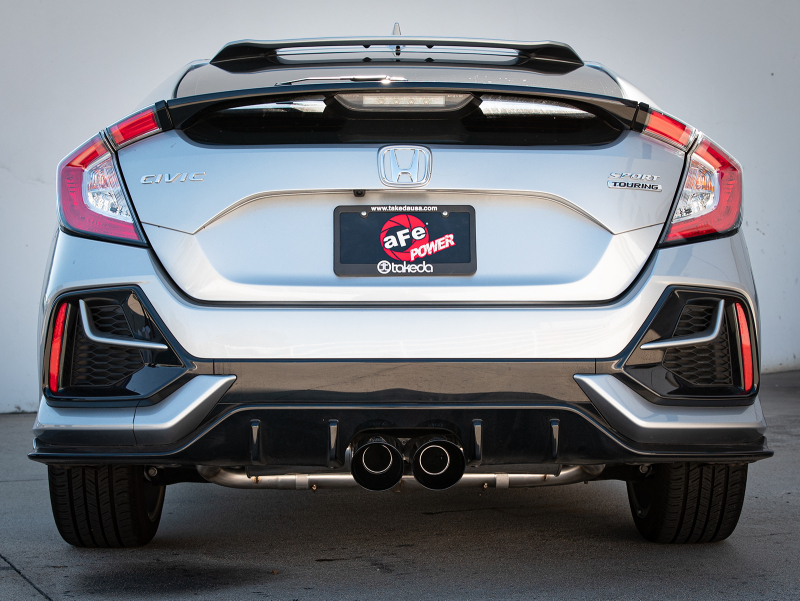 aFe Takeda 3in 304 SS Cat-Back Exhaust System w/Black Tips 17-20 Honda Civic Sport L4-1.5L (t) thumbnail 4