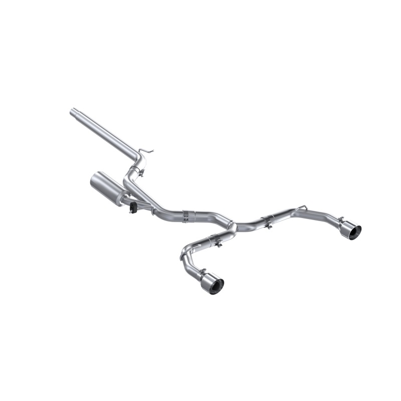 MBRP 2022 Volkswagen Golf GTI MK8 T304 SS 3in Cat-Back Exhaust 2.5in Dual Split Rear w/ SS Tips thumbnail 2