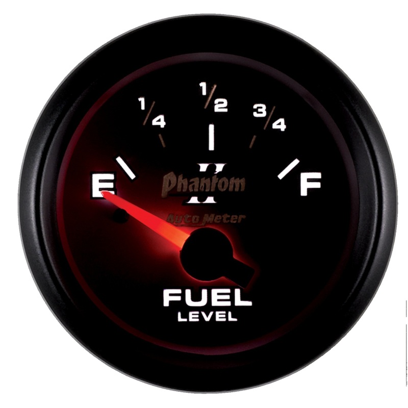 Autometer Phantom 2-1/16in 0-90 OHM Fuel Level Gauge thumbnail 7