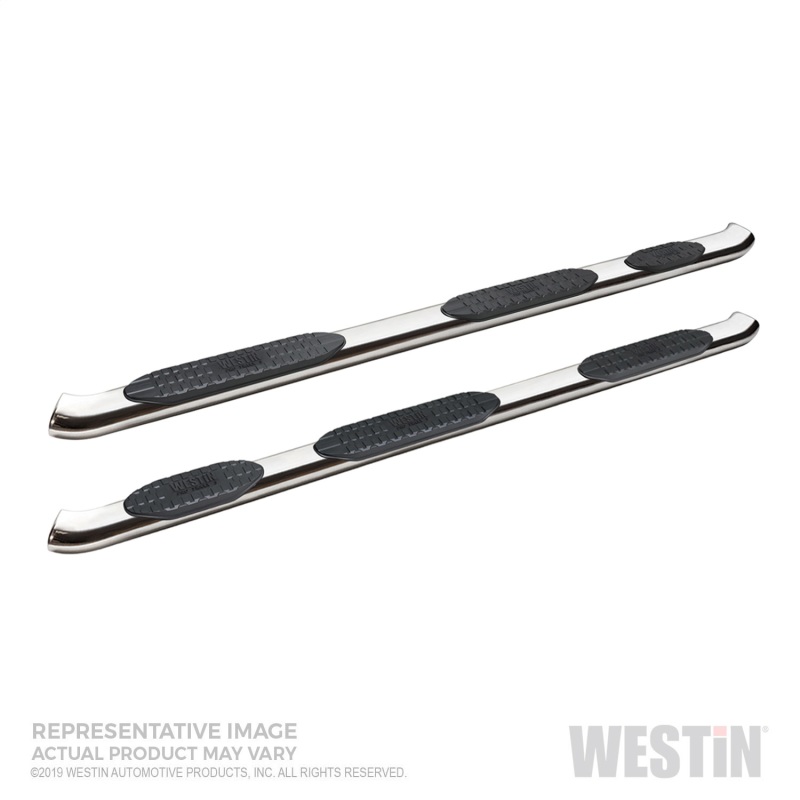 Westin 2019 Chevrolet Silverado Crew Cab PRO TRAXX 5 W2W Oval Nerf Step Bars - Stainless Steel thumbnail 2