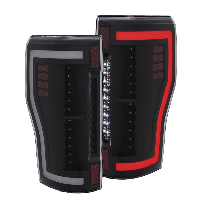 ANZO 2017+ Ford F-250 LED Taillights - Black/Clear thumbnail 7