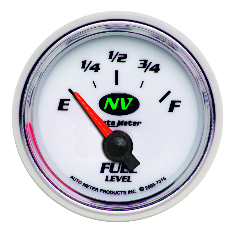 AutoMeter Gauge Fuel Level 2-1/16in. 240 Ohm(e) to 33 Ohm(f) Elec NV thumbnail 4