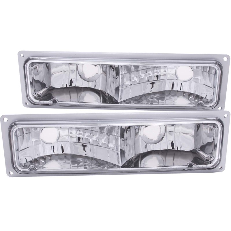 ANZO 1988-1998 Chevrolet C1500 Euro Parking Lights Chrome thumbnail 4