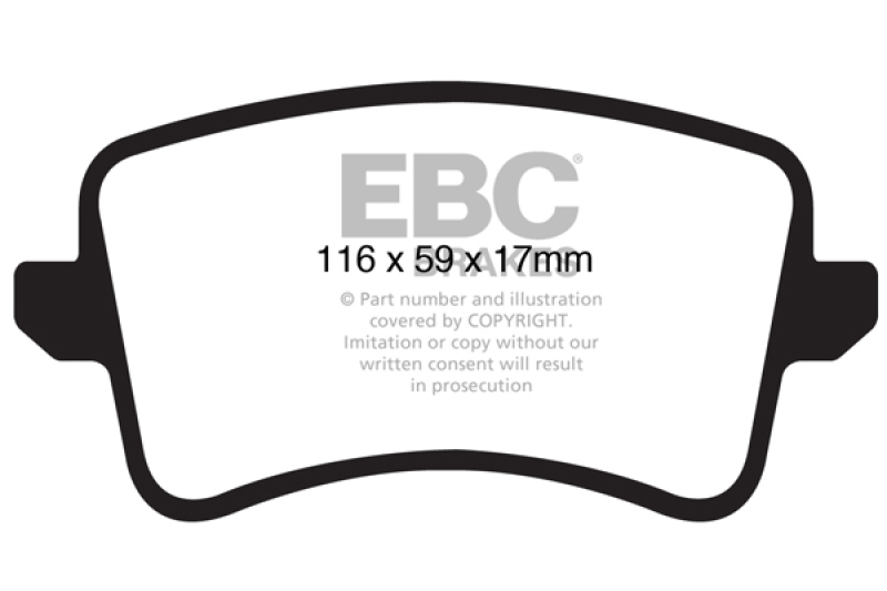 EBC 09-11 Audi A4 2.0 Turbo Ultimax2 Rear Brake Pads thumbnail 4