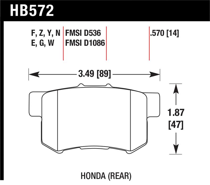 HAWK HPS 5.0 Brake Pad Sets