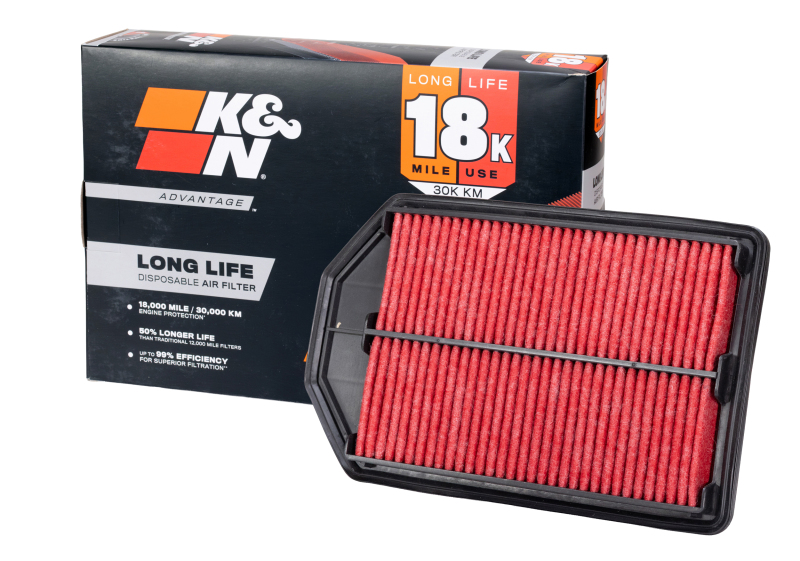 K&N Advantage Air Filter 18K Miles Honda Cr-V L4-2.4L F/I 2007-2009 thumbnail 2
