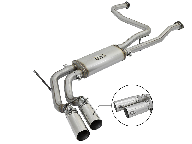 aFe Rebel Series 3in SS Cat-Back Exhaust System w/ Polished Tip 04-15 Nissan Titan V8 5.6L thumbnail 2