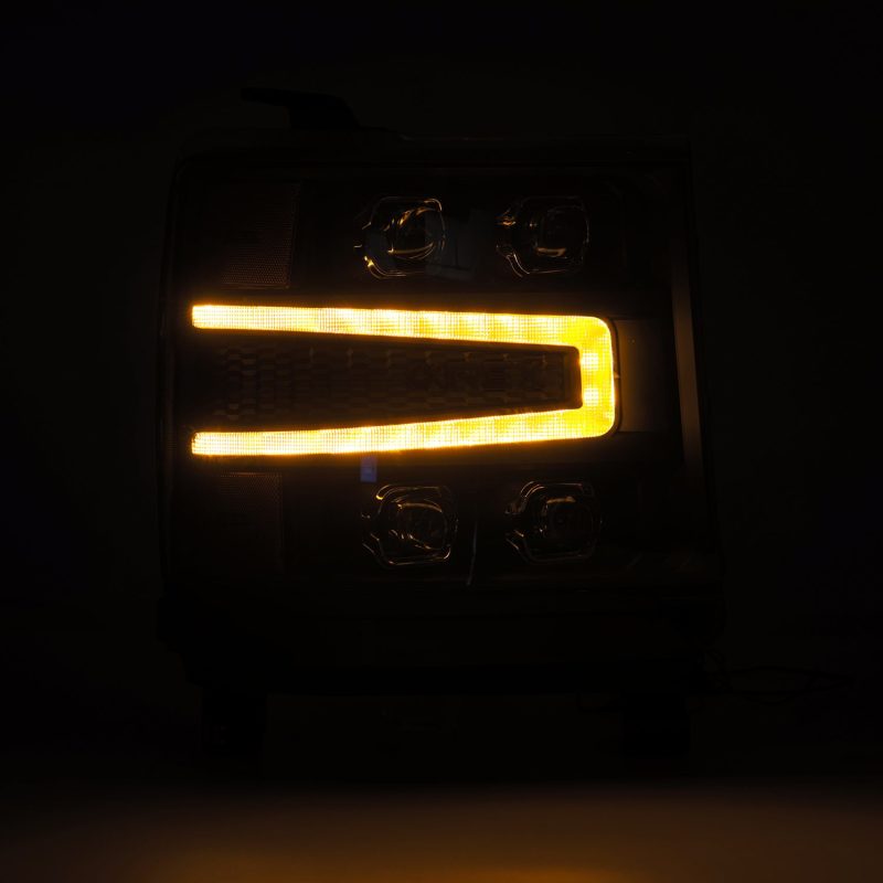 AlphaRex 16-18 Chevy 1500HD NOVA-Series LED Proj Headlights BK w/Actv Lgt/SeqSig & DRL (Req 810023) thumbnail 7